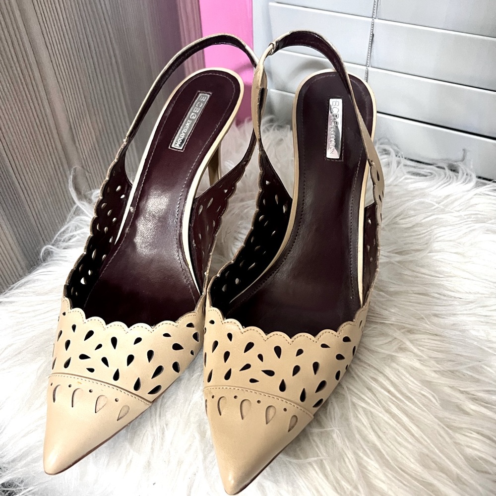 BCBG Tan pumps! Size 12.